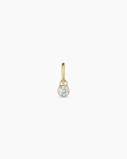 14K Lab Grown Diamond Halo Charm