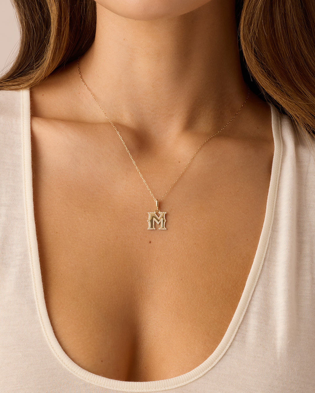 14K Diamond Era Alphabet Charm
