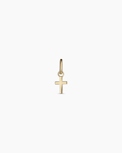 14K Gold Cross Charm