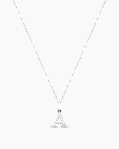 14K Diamond Vintage Alphabet Charm Necklace