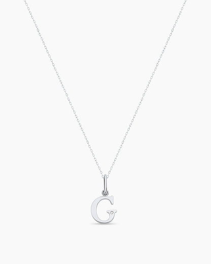 14K Diamond Vintage Alphabet Charm Necklace