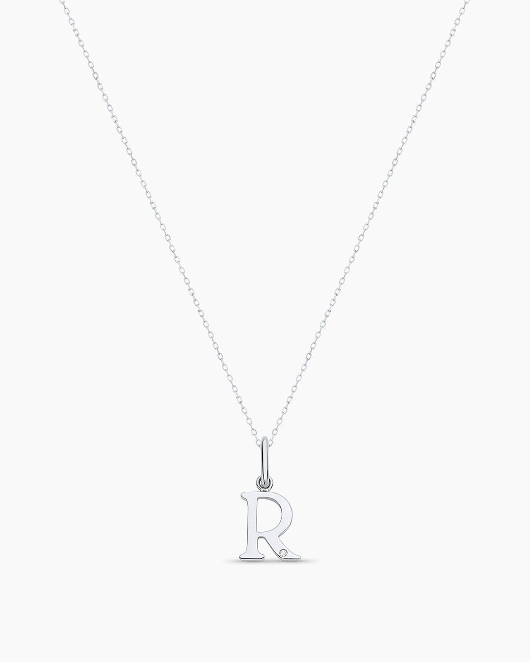 14K Diamond Vintage Alphabet Charm Necklace
