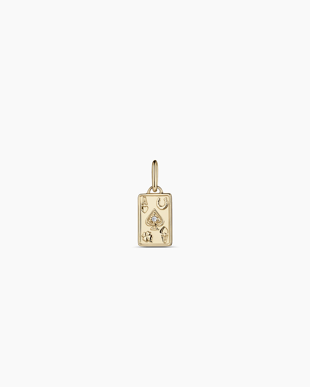 14K Diamond Ace Charm