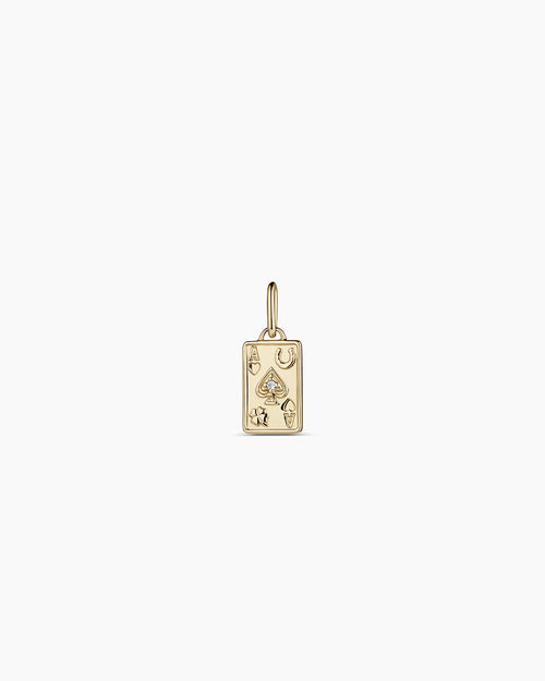 14K Diamond Ace Charm