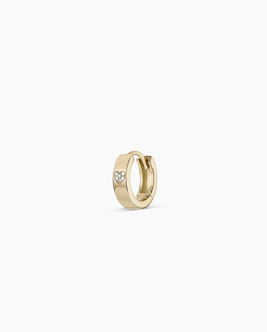 14K Diamond Love Rose Single Huggie