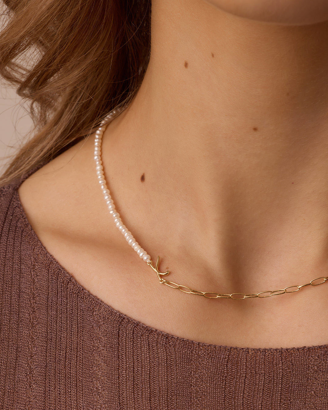 Lou Pearl Alphabet Necklace