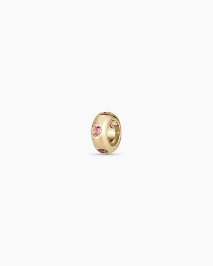 14K Gold Birthstone Halo Charm