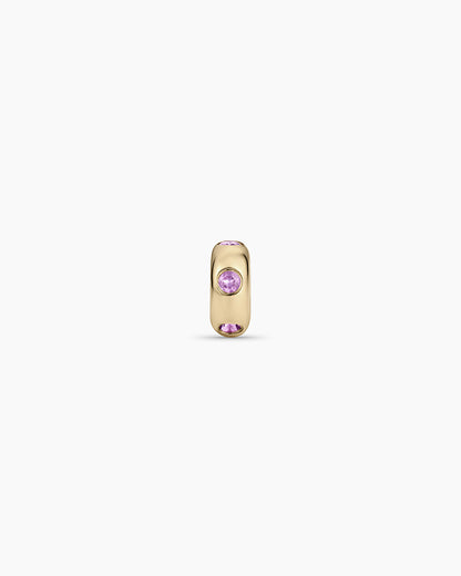 14K Gold Birthstone Halo Charm