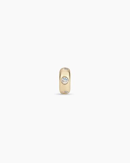 14K Gold Birthstone Halo Charm