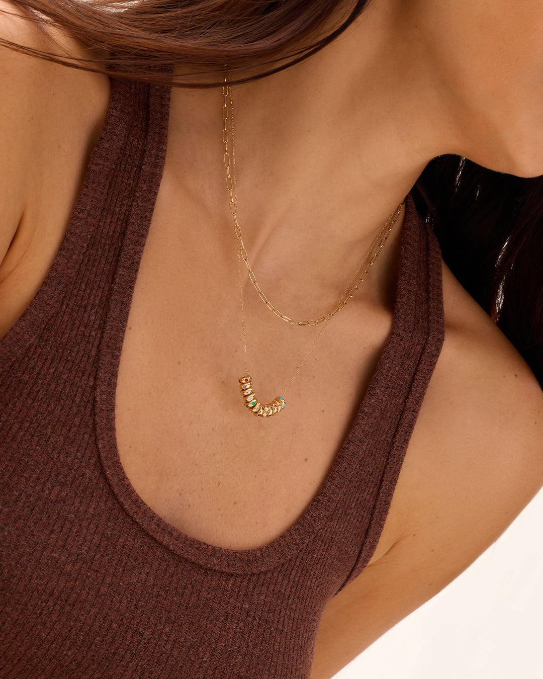 14K Gold Birthstone Halo Charm Necklace
