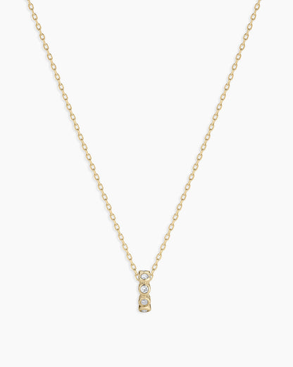 14K Classic Diamond Halo Charm Necklace