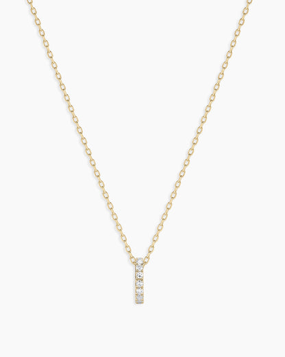 14K Diamond Pavé Halo Charm Necklace