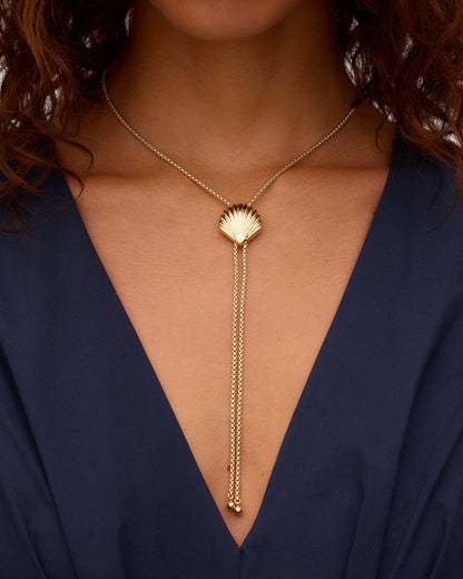 Scallop Bolo Necklace