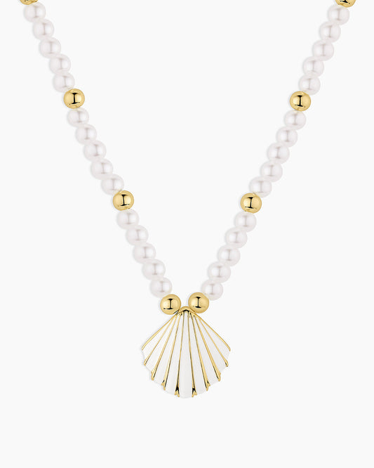 Scallop Pearl Necklace