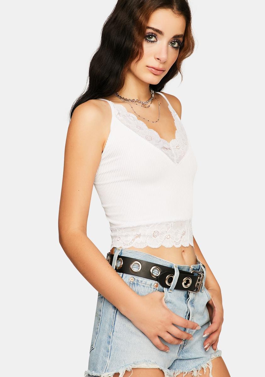 Angel Count On It Lace Tank Top