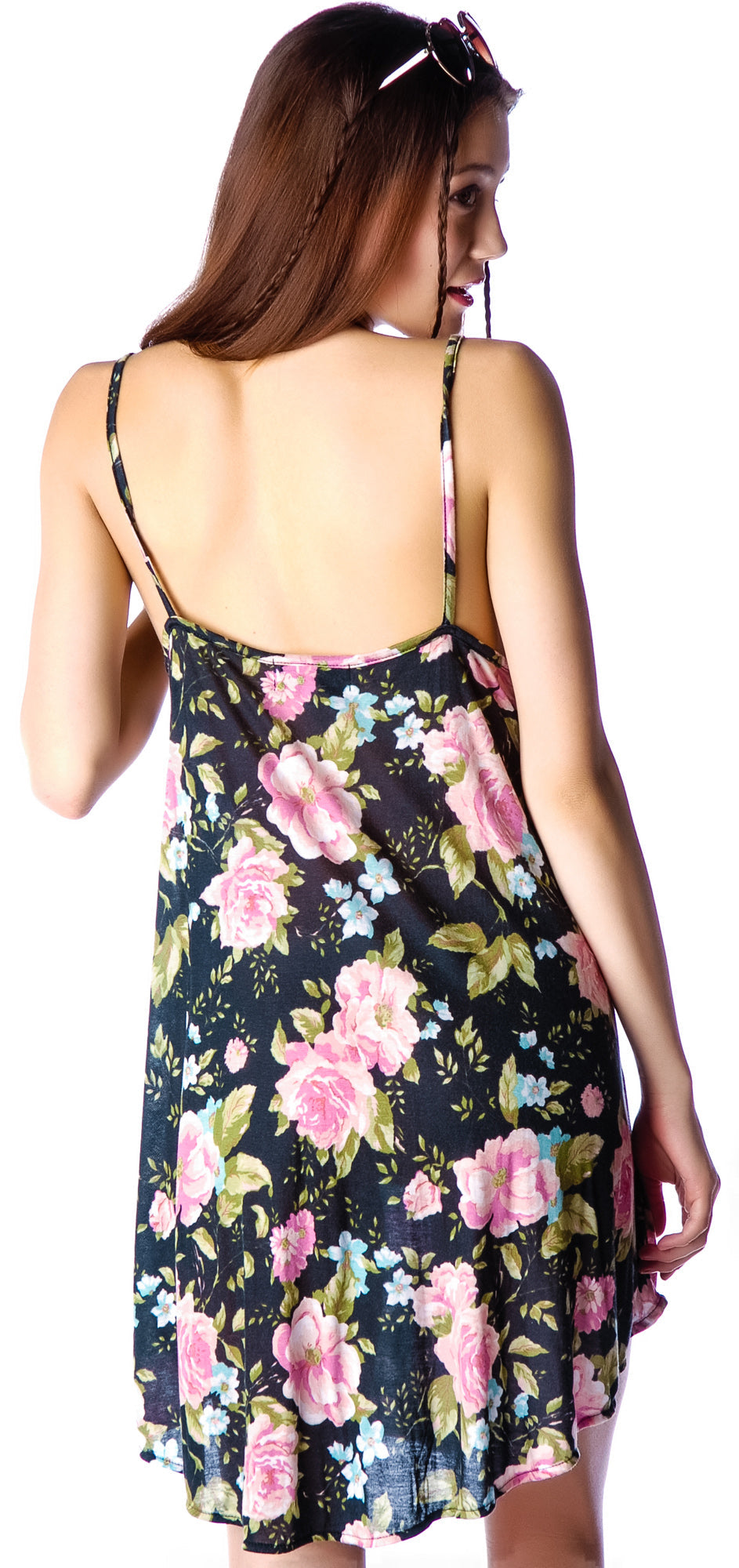Antler Feathers Slip Dress - Off White
