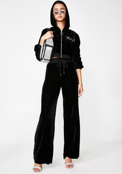Angel Diamante Wide Leg Joggers