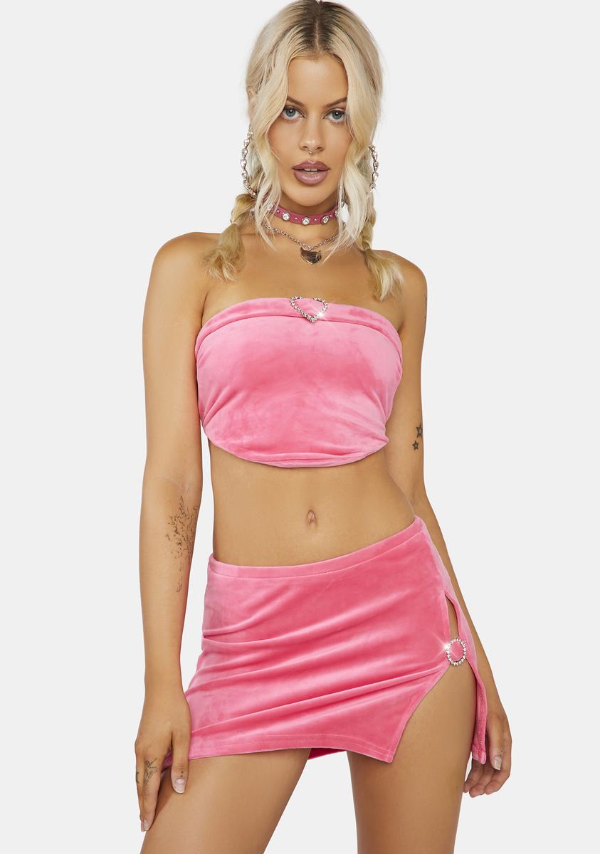 Anything For You Velour Skirt Set