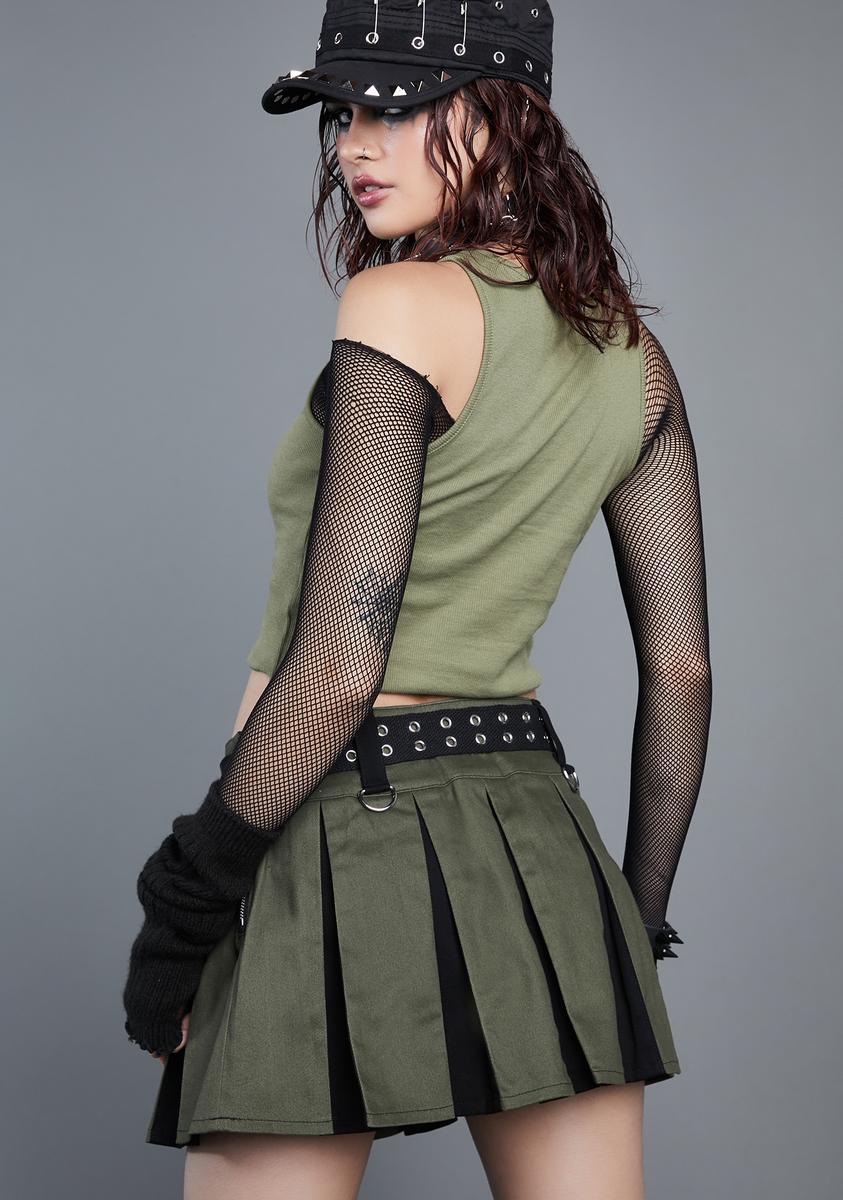 Amorous In The Dark Pleated Skirt