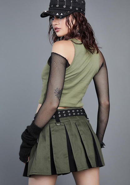 Amorous In The Dark Pleated Skirt