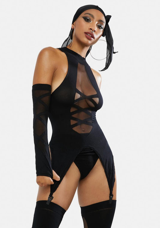 Amateur Agent Garter Lingerie Set