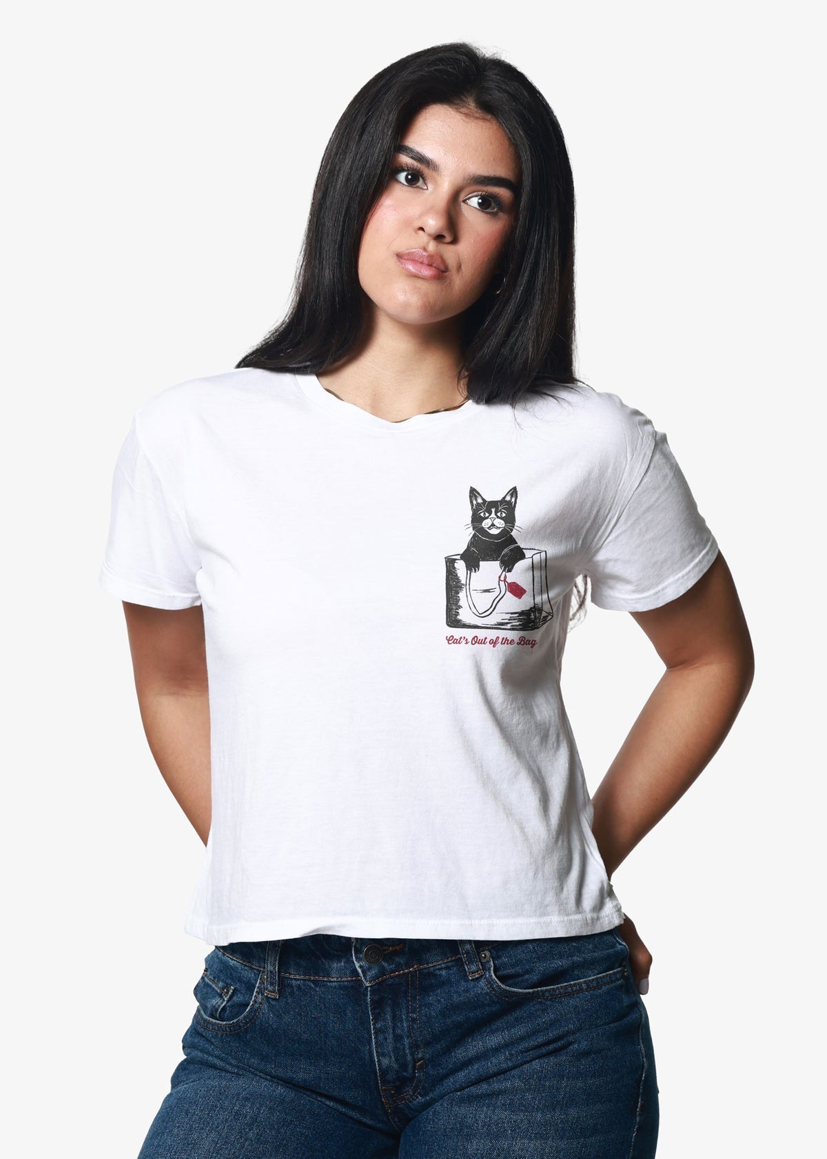 cat's out of the bag tee