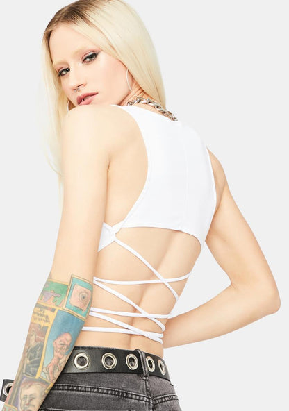 Angel Always Right Crop Tank Top