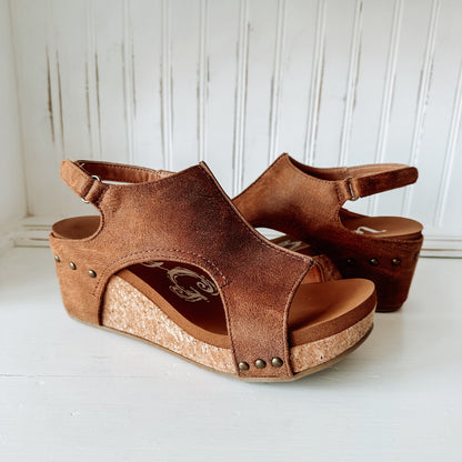 Isabella Wedge Sandal - Tan
