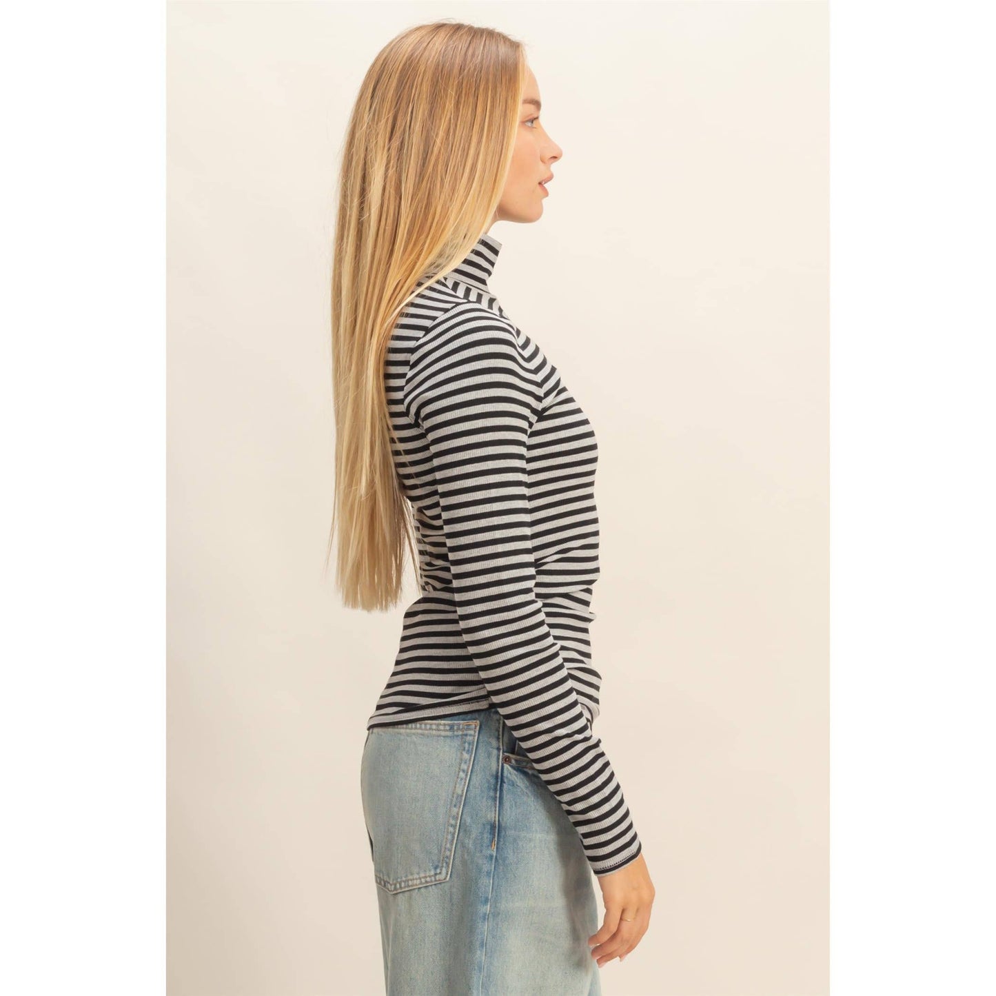 striped turtleneck