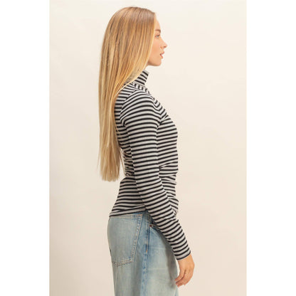 striped turtleneck