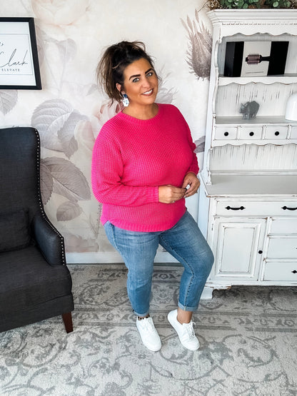 Looking For This Sweater - Fuchsia