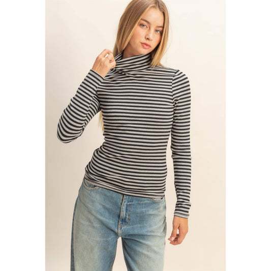 striped turtleneck