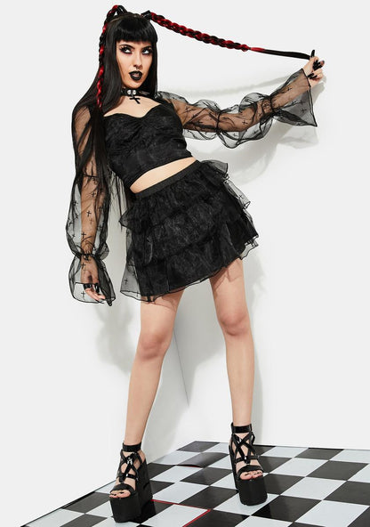 Answer To Your Prayers Ruffle Skirt