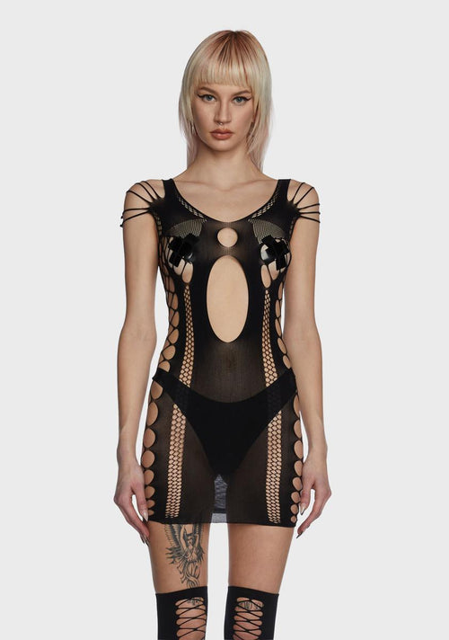 Anything Goes Fishnet Dress