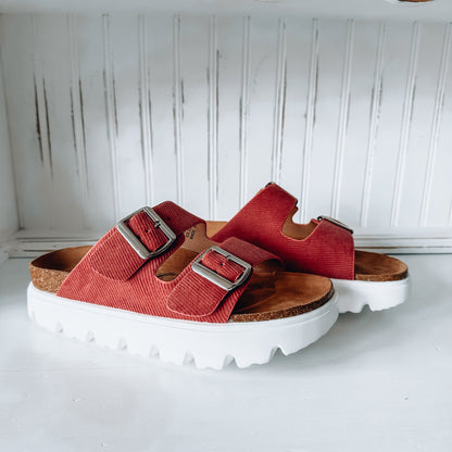 Jazmin Flatform Sandal - Rust