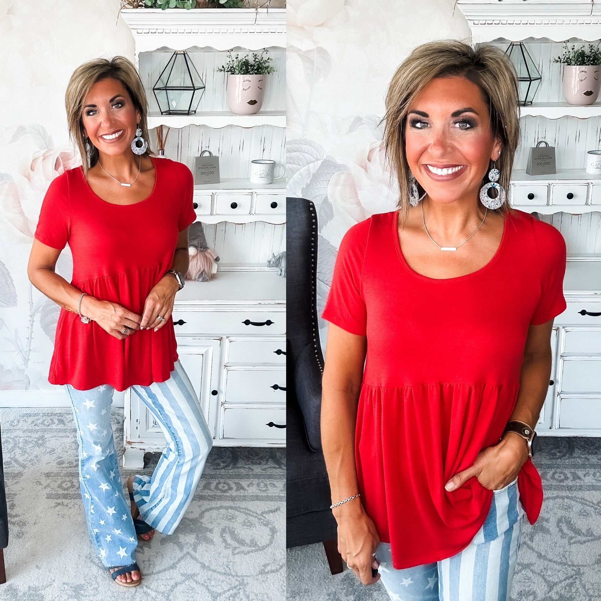 Judy Blue Stars & Stripes Bleach Flare