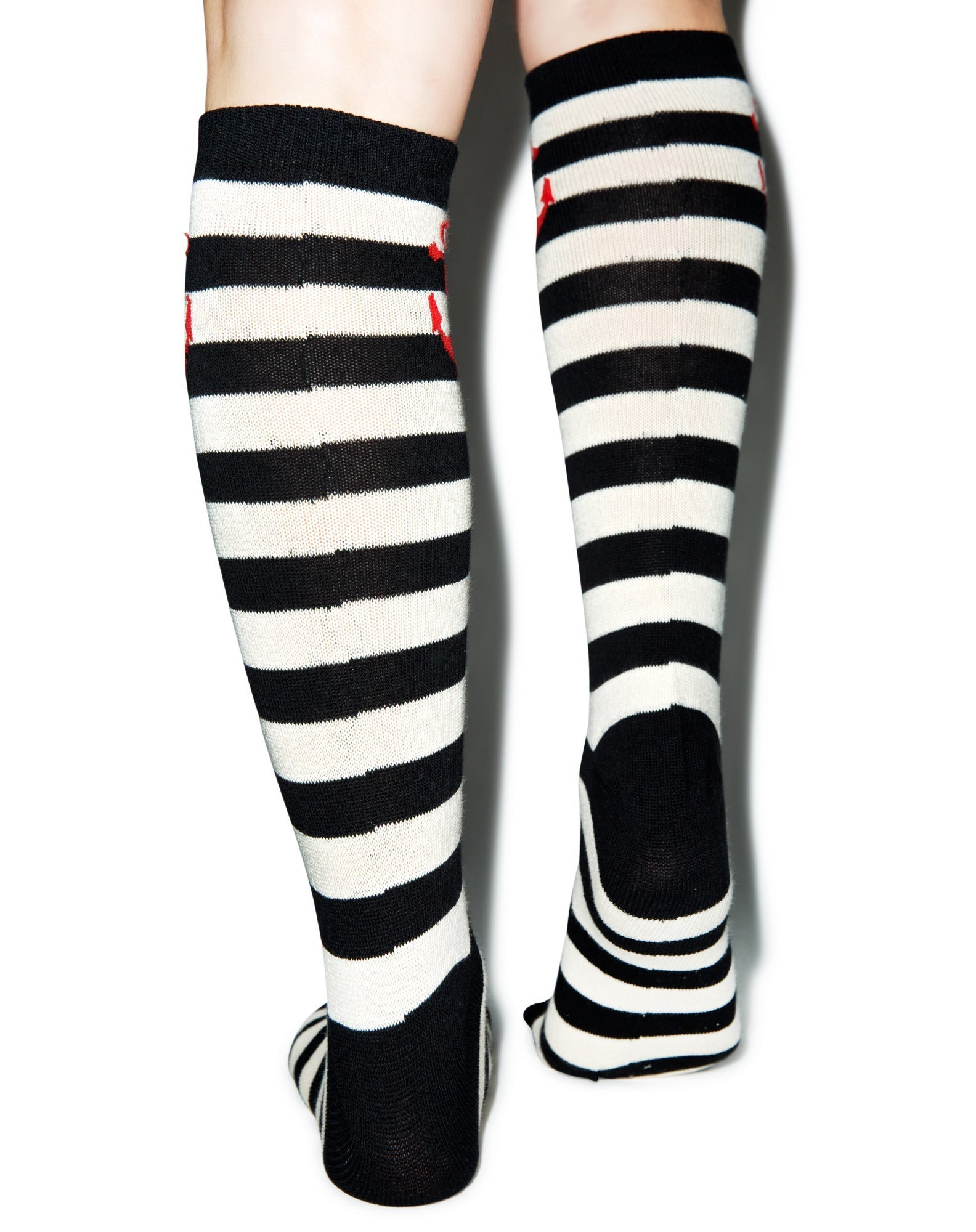 Anchor Stripe Socks - Light Blue