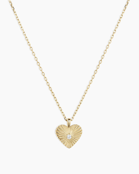 14K Diamond Vintage Heart Necklace