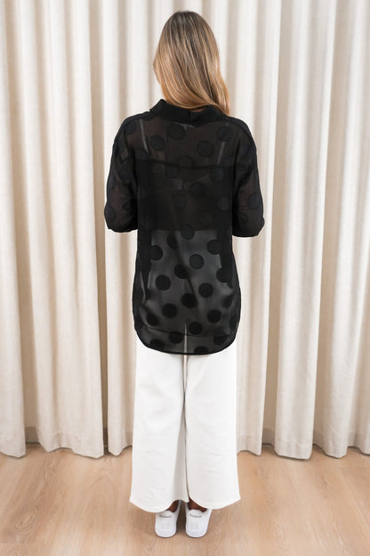 Aoife Sheer Shirt Black