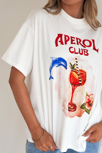Aperol Club Tee White
