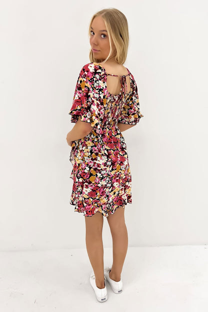 Arabella Mini Dress Flower Print
