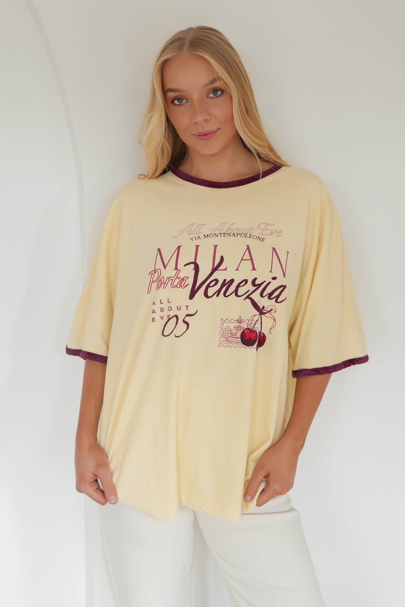 Aria Oversized Tee Yellow