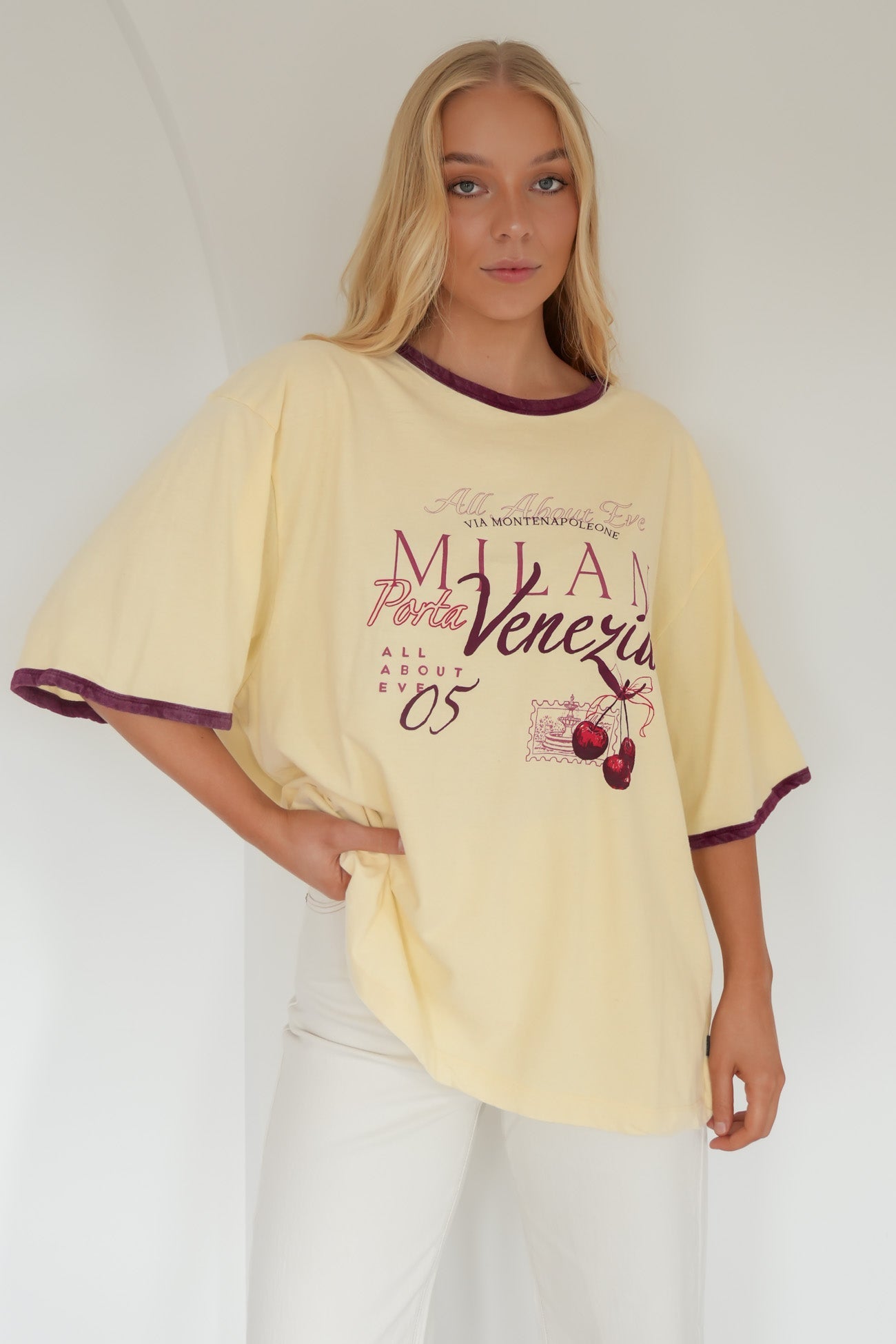 Aria Oversized Tee Yellow
