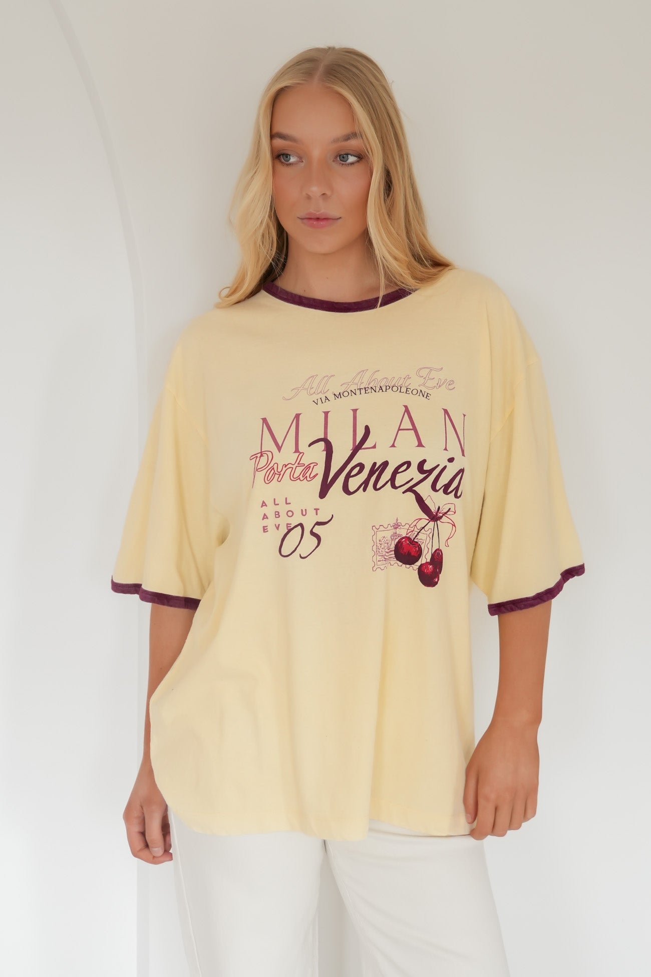 Aria Oversized Tee Yellow