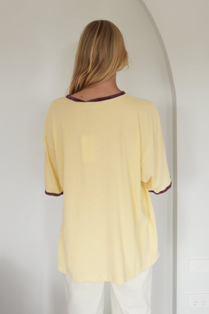 Aria Oversized Tee Yellow