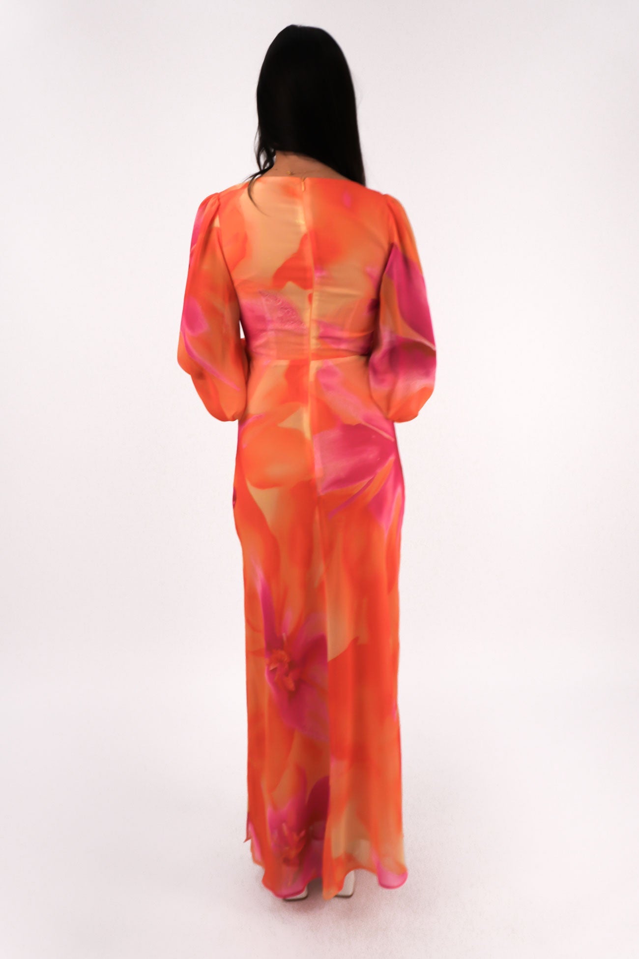Ariella Maxi Dress Orange Bloom