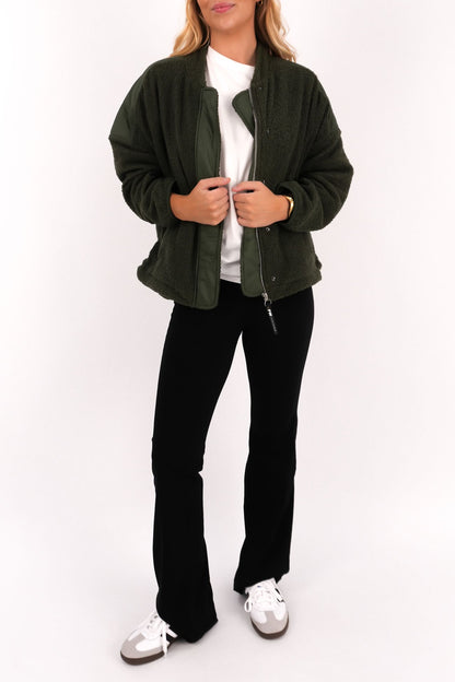 Arizona Fleece Zip Thru Khaki