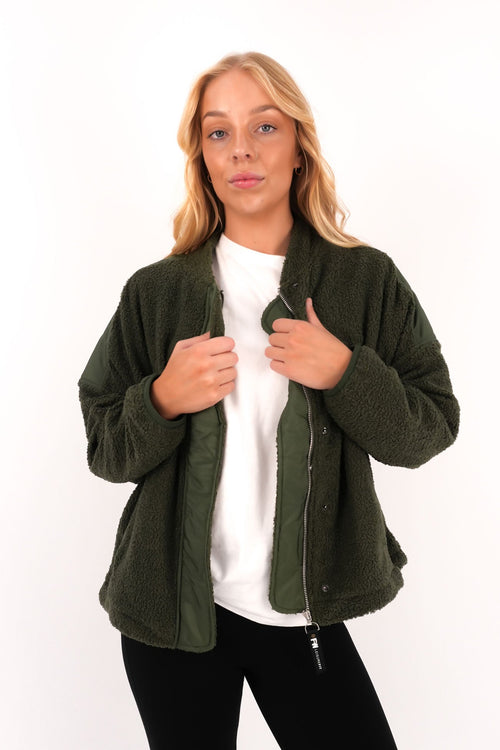 Arizona Fleece Zip Thru Khaki