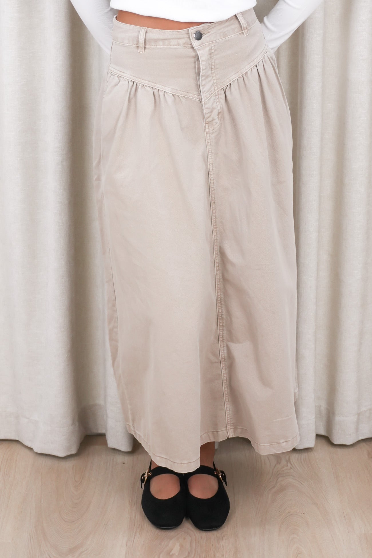 Arlo Maxi Skirt Beige