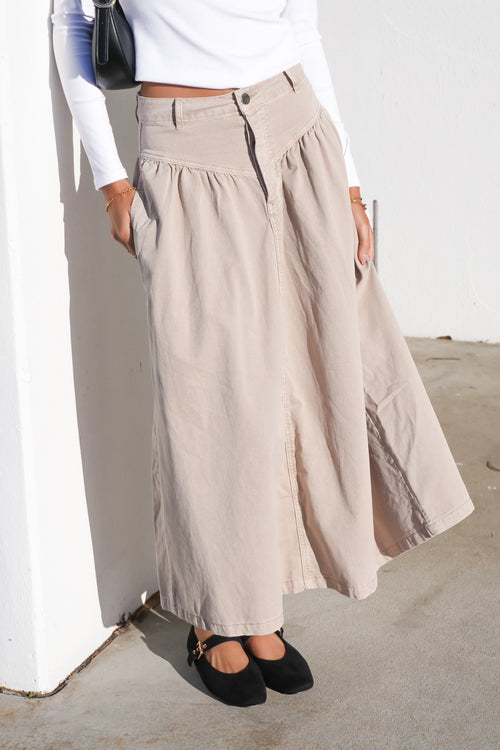 Arlo Maxi Skirt Beige
